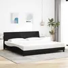 Image de vidaXL Cadre de lit sans matelas noir 200x200 cm tissu lit sommier lit en tissu meubles de chambre à coucher lit 3310484
