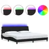 Image de Vidaxl cadre de lit sans matelas hanko noir 200x200 cm tissu