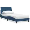 Image de Lit Avec Matelas Hanko Bleu 80x200 Cm Tissu Vidaxl