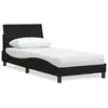 Image de Lit Avec Matelas Hanko Noir 90x190 Cm Tissu Vidaxl
