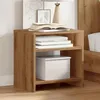 Image de vidaXL Tables de chevet 2 pcs chêne artisanal bois dingénierie armoire armoire latérale support de téléphone table de 855765