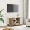 Image de Meuble Tv Roulettes Chêne Artisanal 80x40x45 Cm Bois Ingénierie Vidaxl