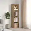 Image de Bibliothèque/meuble Tv Vieux Bois 36x30x143cm Bois D'ingénierie Vidaxl