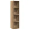 Image de Bibliothèque en bois dingénierie - vidaXL - Chêne artisanal - 36x30x143 cm - 4 étagères - Montage mural ou autonome