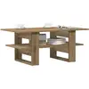 Image de Table Basse Chêne Artisanal 102x55x42 Cm Bois D'ingénierie Vidaxl