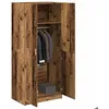 Image de vidaXL Garde-robe vieux bois 80x52x180 cm bois dingénierie placard rangement pour vêtements armoire en tissu armoire de 855882