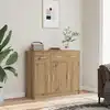 Image de Buffet Chêne Artisanal 91x28x75 Cm Bois D'ingénierie Vidaxl