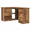 Image de Vidaxl bureau d'angle vieux bois 145x100x76 cm bois d'ingénierie