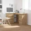 Image de Bureau D'angle Chêne Artisanal 145x100x76 Cm Bois D'ingénierie Vidaxl