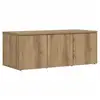 Image de Vidaxl meuble tv chêne artisanal 80x34x30 cm bois d'ingénierie
