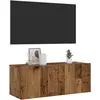 Image de Meuble Tv Mural Vieux Bois 80x30x30 Cm Bois D'ingénierie Vidaxl