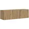 Image de Meuble Tv Mural Chêne Artisanal 100x30x30 Cm Bois D'ingénierie Vidaxl