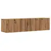 Image de Vidaxl meuble tv mural chêne artisanal 120x30x30 cm bois d'ingénierie
