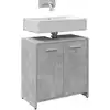Image de Armoire Lavabo De Salle De Bain Gris Béton 60x33x60 Cm Vidaxl