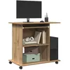 Image de vidaXL Bureau dordinateur chêne artisanal 80x50x75 cm bois ingénierie bureau bureau de travail table de bureau bureau 856053