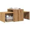 Image de Table Basse Chêne Artisanal 100x48x40 Cm Bois D'ingénierie Vidaxl