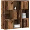 Image de Bibliothèque Vieux Bois 90x28x90 Cm Bois D'ingénierie Vidaxl