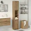 Image de Armoire De Salle De Bain Chêne Artisanal 30x30x183,5 Cm Vidaxl