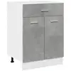 Image de Vidaxl armoire de plancher à tiroir lyon gris béton 60x46x81,5 cm