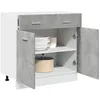 Image de vidaXL Armoire à tiroirs Lyon Gris béton 80 x 46 x 815 cm Bois dingénierie 856091