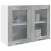 Image de Vitrine Suspendue "lyon" Gris Béton 80 X 31 X 60 Cm Vidaxl