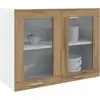 Image de Vitrine Suspendue "lyon" Chêne Artisanal 80 X 31 X 60 Cm Bois D'ingénierie Vidaxl