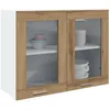 Image de vidaXL Vitrine suspendue Lyon Chêne artisanal 80 x 31 x 60 cm Bois dingénierie 856120