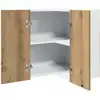 Image de Armoire D'angle Suspendue "lyon" Chêne Artisanal 57 X 57 X 60 Cm Bois Vidaxl