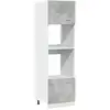 Image de Vidaxl armoire à micro-ondes lyon gris béton 60x57x207 cm aggloméré