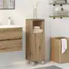 Image de Armoire De Bain Chêne Artisanal 30x30x95 Cm Bois D'ingénierie Vidaxl