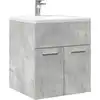 Image de Armoire De Lavabo De Salle De Bain Gris Béton 41x38,5x46 Cm Vidaxl