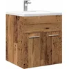 Image de vidaXL Meuble lavabo de salle de bain vieux bois bois dingénierie 856205