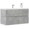 Image de vidaXL Armoire de salle de bain suspendue gris béton bois dingénierie 856245