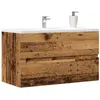 Image de Armoire De Salle De Bain Suspendue Vieux Bois Bois D'ingénierie Vidaxl