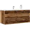 Image de Armoire Lavabo Vieux Bois 100x38,5x45 Cm Bois D'ingénierie Vidaxl