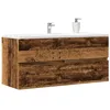 Image de vidaXL Armoire lavabo vieux bois 100x385x45 cm bois dingénierie armoire de salle de bain support placard de salle de 856252