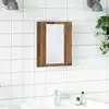 Image de Armoire De Salle De Bain À Miroir Led Vieux Bois 40x12x45 Cm Vidaxl