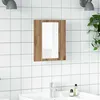 Image de vidaXL Armoire de salle de bain miroir LED chêne artisanal 40x12x45 cm armoire à miroir de salle de bain miroir de 856280