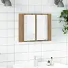 Image de Armoire À Miroir Led Chêne Artisanal 60x12x45cm Bois Ingénierie Vidaxl