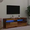 Image de Meuble Tv Avec Lumières Led Vieux Bois Bois D'ingénierie Vidaxl