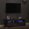 Image de Meubles Tv Avec Lumières Led 2 Pcs Vieux Bois Bois D'ingénierie Vidaxl
