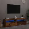 Image de Meubles Tv Avec Lumières Led 2 Pcs Vieux Bois Bois D'ingénierie Vidaxl