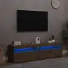 Image de Meubles Tv Avec Lumières Led 2 Pcs Chêne Artisanal Vidaxl