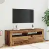 Image de Meuble Tv Avec Lumières Led Vieux Bois Bois D'ingénierie Vidaxl