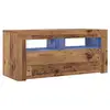 Image de Vidaxl meuble tv avec lumières led vieux bois bois d'ingénierie