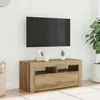 Image de vidaXL Meuble TV avec lumières LED chêne artisanal bois dingénierie 856322