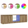 Image de Vidaxl meuble tv avec lumières led chêne artisanal bois d'ingénierie