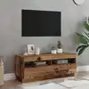 Image de Meuble Tv Avec Lumières Led Vieux Bois Bois D'ingénierie Vidaxl