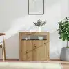Image de Buffet Avec Lumières Led Chêne Artisanal Bois D'ingénierie Vidaxl