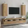 Image de Meubles Tv 2 Pcs Chêne Artisanal 30,5x30x90cm Bois D'ingénierie Vidaxl